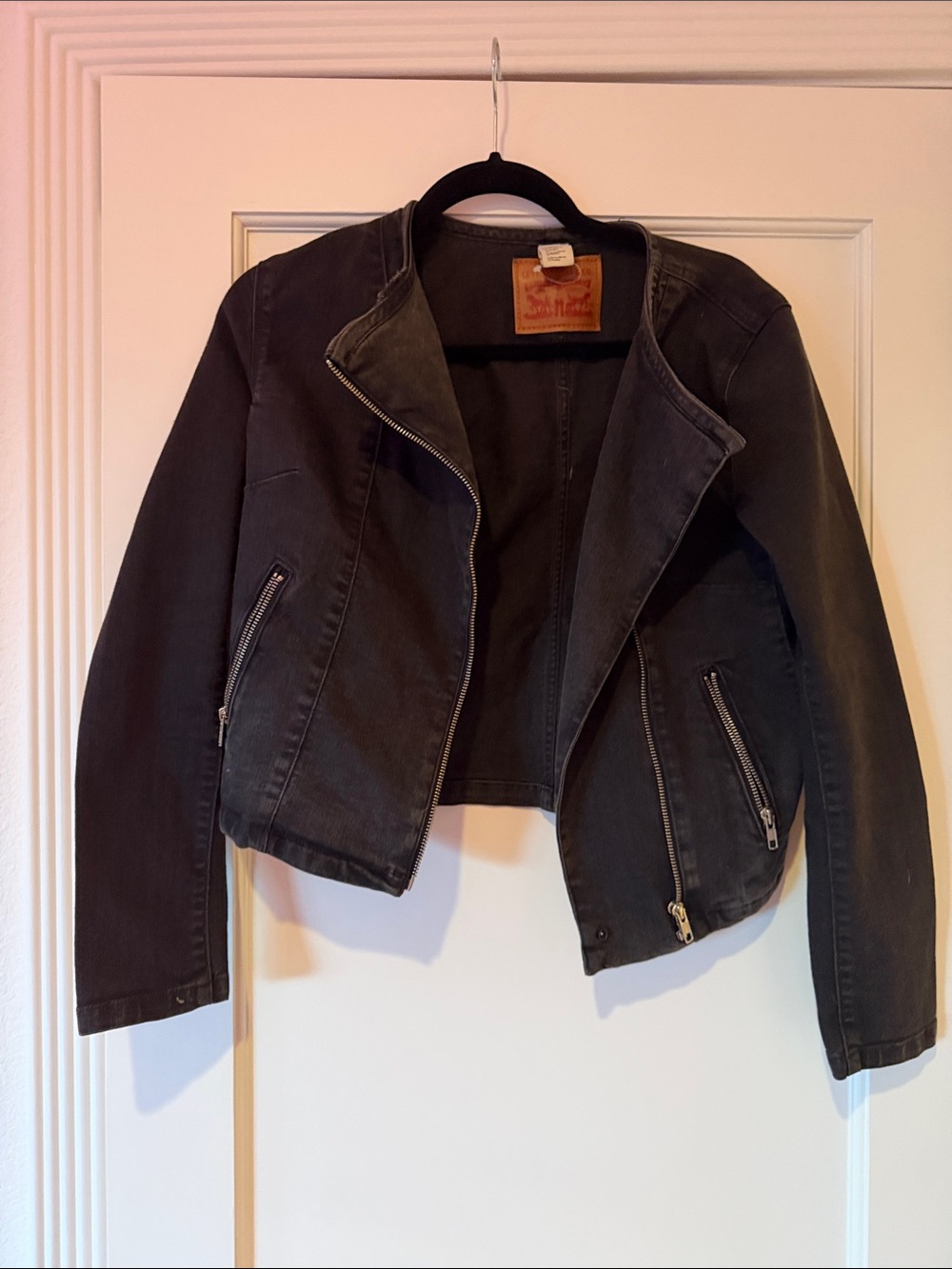 Levi’s Drk Gray/Black Denim Moto Jacket